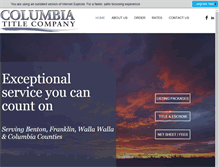 Tablet Screenshot of columbia-title.com